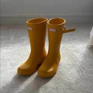 Hunter Mustard Yellow Waterproof Boots